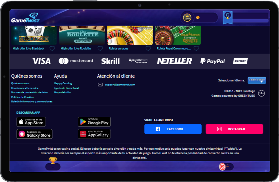 GameTwist Online Casino App