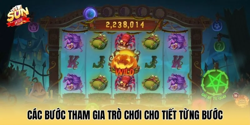 Các bước tham gia trò chơi cho tiết từng bước