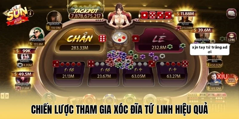 Chiến lược tham gia xóc đĩa tứ linh hiệu quả