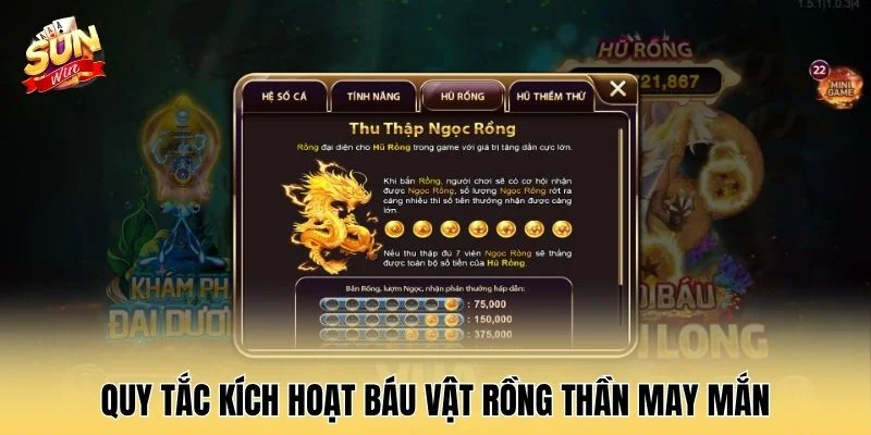 Quy tắc kích hoạt báu vật Rồng thần may mắn