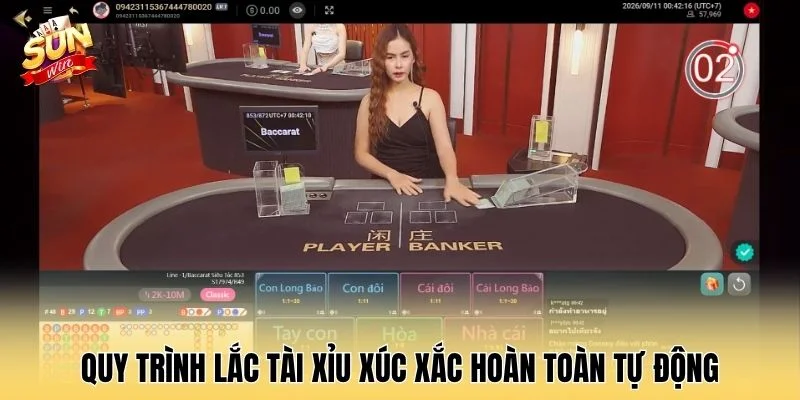 Quy trình lắc tài xỉu xúc xắc hoàn toàn tự động